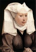 WEYDEN, Rogier van der Lady Wearing a Gauze Headdress Germany oil painting artist